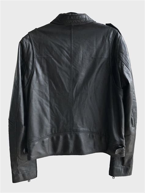 dior homme l zip leather jacket